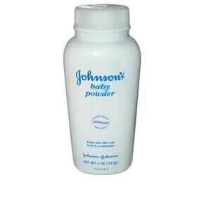 Johnson’s Baby Powder w/ TALC, ORIGINAL WHITE LABEL -  4oz - One Bottle